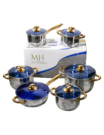 12 Piezas Batería de cocina Modelo Santorini