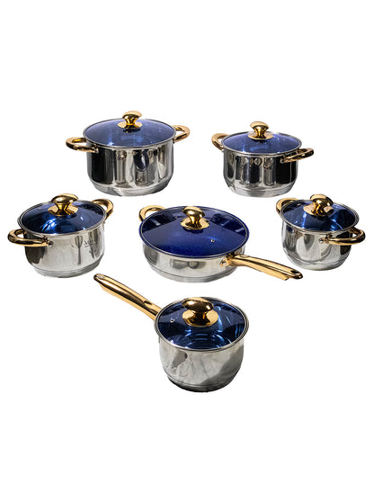 12 Piezas Batería de cocina Modelo Santorini